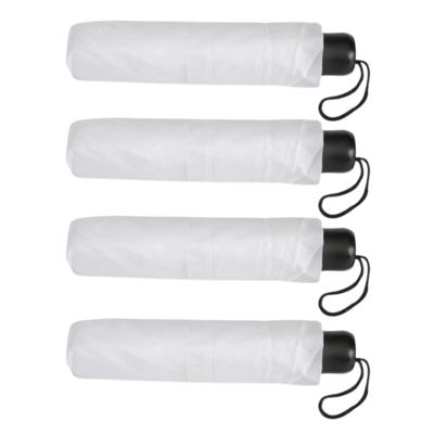 Bruiloft paraplu bruid/bruidegom - 4x - wit - opvouwbaar - compact - dia 96 cm