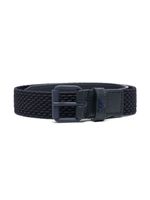 Emporio Armani Kids ceinture tressée à boucle - Bleu