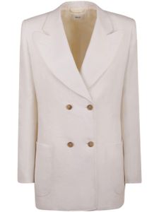 Bally blazer en lin à boutonnière croisée - Blanc