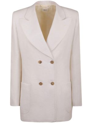 Bally blazer en lin à boutonnière croisée - Blanc