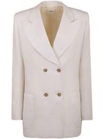 Bally double-breasted linen blazer - Blanc - thumbnail