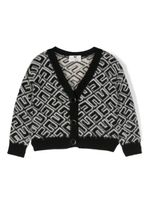 Elisabetta Franchi La Mia Bambina cardigan à motif monogrammé - Noir