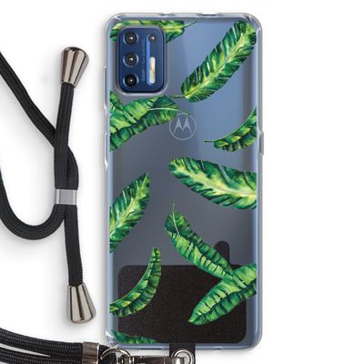 Lange bladeren: Motorola Moto G9 Plus Transparant Hoesje met koord