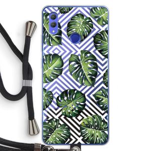 Geometrische jungle: Honor Note 10 Transparant Hoesje met koord
