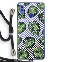 Geometrische jungle: Honor Note 10 Transparant Hoesje met koord