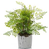 Groene kunstplant varen 28 cm in pot - Mooie decoratie kunstplanten voor binnen - thumbnail