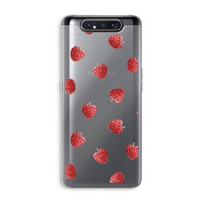 Framboosjes: Samsung Galaxy A80 Transparant Hoesje