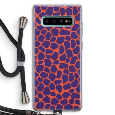 Purple Giraffe: Samsung Galaxy S10 Plus Transparant Hoesje met koord