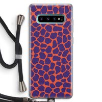 Purple Giraffe: Samsung Galaxy S10 Plus Transparant Hoesje met koord