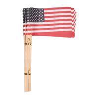 Zwaaivlaggetjes - Amerikaanse vlag - 50 stuks - Amerika - 4th of July - USA   -