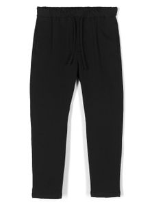 Paolo Pecora Kids pantalon chino en coton à lien de resserrage - Noir