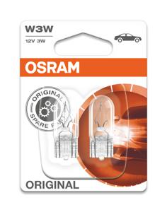 Glassokkel-gloeilamp W3W Original 3W [12V] (2 st.) OSRAM, Spanning (Volt)12V, u.a. fÃ¼r Jeep, Skoda, Chevrolet, Chrysler, Opel, Vauxhall, Gilera, Piagg