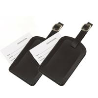 Kofferlabel/bagagelabel kunststof zwart - Set van 4x stuks - 10 x 6 cm Kofferlabel/bagagelabel kunststof zwart - Set van 4x stuks - 10 x 6 cm