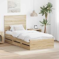 Bedframe met lade Sonoma Eiken 90 x 200 cm Ingenieurshout
