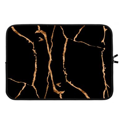 Gouden marmer: Laptop sleeve 13 inch