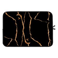 Gouden marmer: Laptop sleeve 13 inch