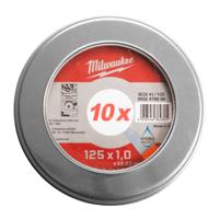 Milwaukee Cut.W Pro+ SCS 41 125 x 1.0 mm MetalBox - 10 pcs Doorslijpschijf metaal PRO+ SCS41 125 x 1 mm dun 10 stuks in metal box - 4932478998