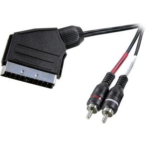 SpeaKa Professional SP-7870676 SCART / Cinch Audio Aansluitkabel [1x SCART-stekker - 2x Cinch-stekker] 2.00 m Zwart