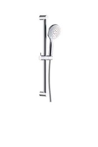 B&w-luxury H2o Round Glijstangset 60 Met Handdouche 3f En Slang 150cm. Chroom