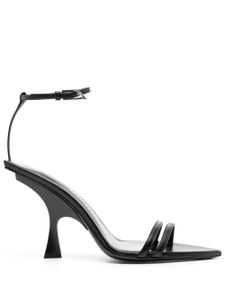 The Attico Ester 95mm leather sandals - Noir