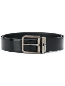 Dolce & Gabbana ceinture à boucle à logo gravé - Noir