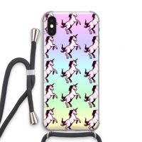 Musketon Unicorn: iPhone XS Transparant Hoesje met koord
