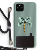 Palmboom: Pixel 5a 5G Transparant Hoesje met koord