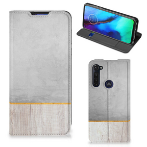 Motorola Moto G Pro Book Wallet Case Wood Concrete