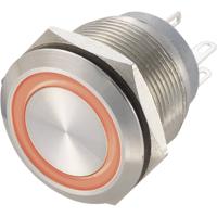 TRU COMPONENTS 702492 GQ22-11WE/R-G/12V Vandalismebestendige druktoets 250 V/AC 0.5 A 1x uit/(aan) Moment Rood IP67 1 stuk(s)