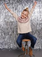 Jacquard trui gemengd kerst capsule familie ecru