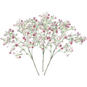 Kunstbloem Gipskruid Viette - 3x - 45 cm - roze - losse tak - kunst zijdebloem - Gypsophila