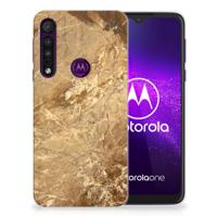 Motorola One Macro | TPU | Siliconen hoesje | Marmer Creme