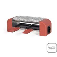 Aansluitbare 2-persoons raclette - LIVOO - DOC310R - 450W - 2 personen - Automatische thermostaat - 2 houten spatels en 2 fonduepannen