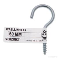 Waslijnhaak verz 60mm - Deltafix