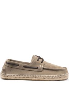 Manebi espadrilles en daim à lacets - Tons neutres