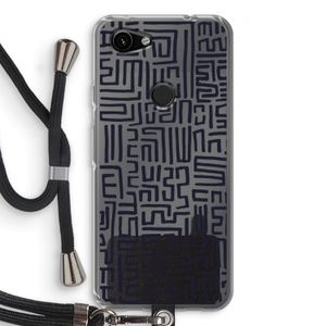 Moroccan Print: Pixel 3a Transparant Hoesje met koord
