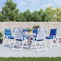 VidaXL Stoelkussens 6 st lage rug oxford stof koningsblauw