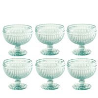 6x GreenGate Dessertschalen Alice Cool mint 300 ml (9.8 x Ø10.4 cm) - Dessertglas - Ijscoupe