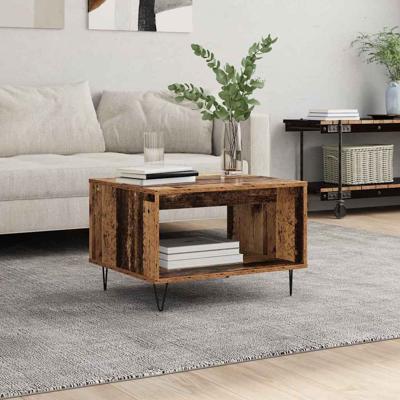 Salontafel Oud hout 60 x 50 x 40 cm Bewerkt hout