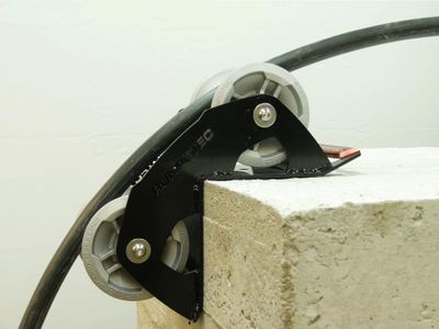 Kabelroller 10153 de moderne mosterdpot buitenhoek met 1 rol aluminium 130mm rol 1500KG