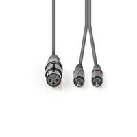 Nedis COTH15220GY15 audio kabel 1,5 m XLR (3-pin) 2 x RCA Grijs - thumbnail