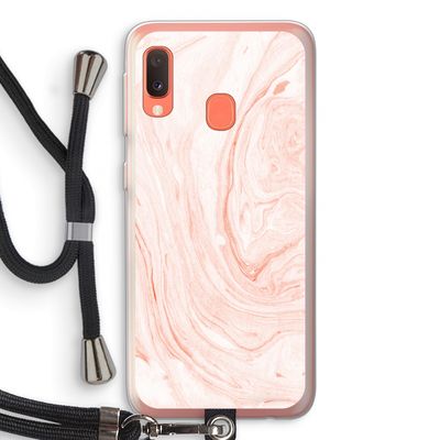 Peach bath: Samsung Galaxy A20e Transparant Hoesje met koord