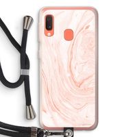 Peach bath: Samsung Galaxy A20e Transparant Hoesje met koord