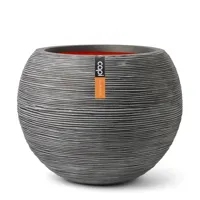 Vaas bol Rib NL Ø40 H32 antraciet