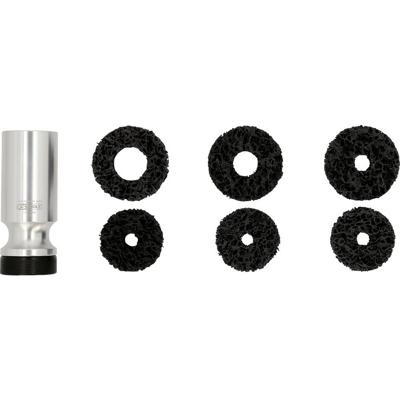 KS Tools 100.5090 Schuurtapenwielnaafschuurset, Ø 50 / 60 mm, 7-delig