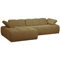 WOOOD Mojo chaise longue bank links bouclé Geel/Bruin Melange