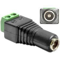 Delock 65485 DC (stroom) Adapter [1x DC-bus 5,5 - 1x 2-polig] Zwart, Groen
