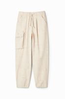 Bedrukte cargobroek - BROWN - 38