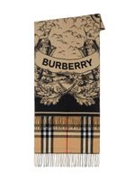 Burberry écharpe en cachemire à design réversible - Tons neutres - thumbnail