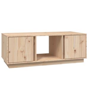 The Living Store Salontafel Grenenhout - 110 x 50 x 40 cm - Rustieke uitstraling